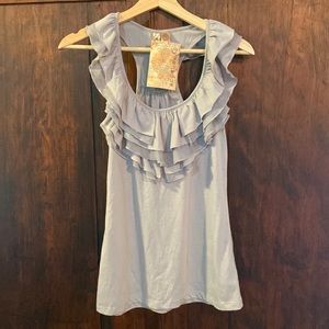 Eyeshadow Ruffle Tank Top